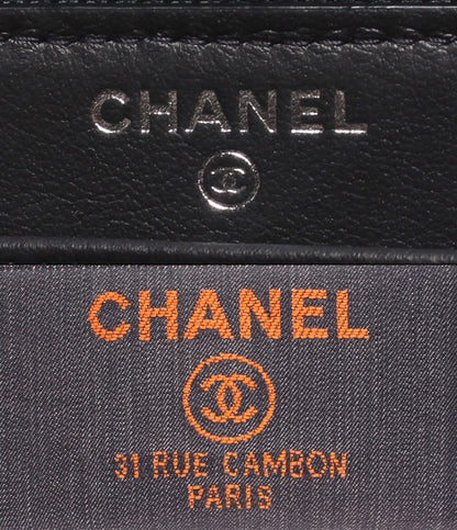 シャネル ラウンドファスナー長財布 シルバー金具 ドーヴィル デニム ユニセックス CHANEL