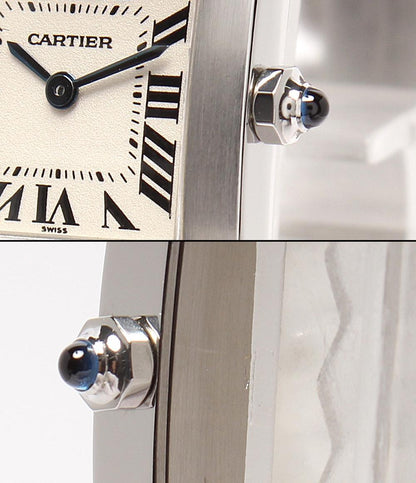 美品 Cartier 腕時計 タンク フランセーズSM クオーツ ホワイト W51008Q3 レディース カルティエ