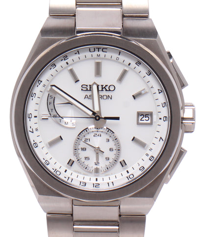 SEIKO 腕時計 アストロン ネクスター ソーラー電波 ホワイト SBXY-085 メンズ セイコー