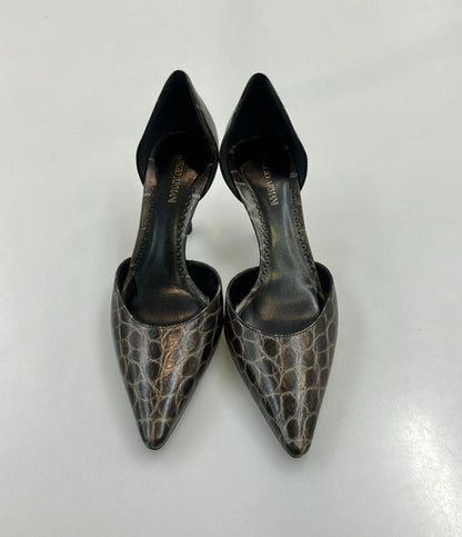 GIORGIO ARMANI ポンテットトゥパンプス クロコ型押し レディース SIZE 35 (22.5cm) ジョルジオアルマーニ
