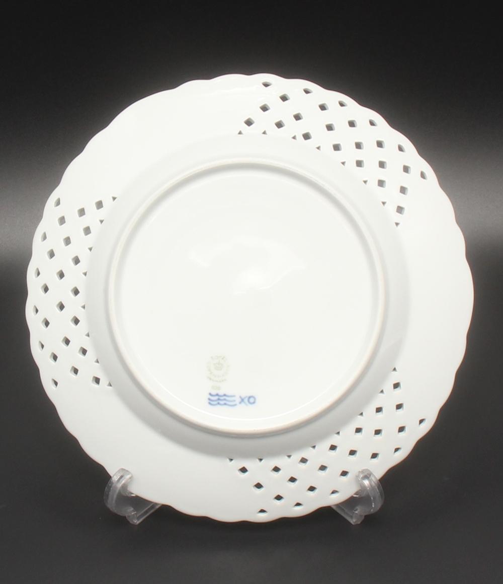 ロイヤルコペンハーゲン レースプレート 皿 オープンワーク 24cm ブルーフラワー Royal Copenhagen