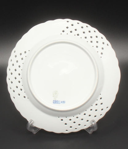 ロイヤルコペンハーゲン レースプレート 皿 オープンワーク 24cm ブルーフラワー Royal Copenhagen