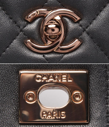 美品 CHANEL チェーンショルダーバッグ ポーチ ミニマトラッセ ゴールド金具 31番台 トレンディCC A81633 レディース シャネル