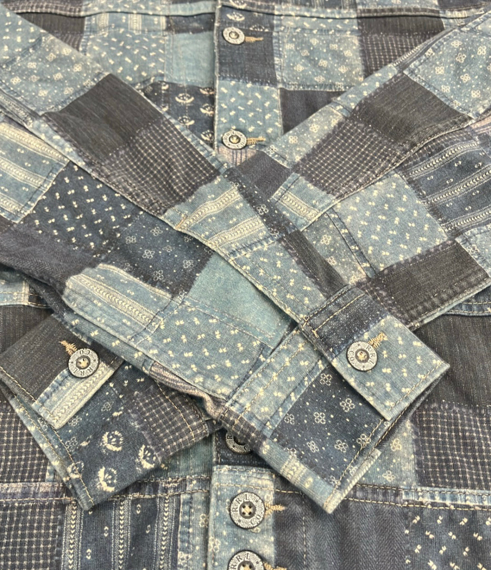 RRL Ralph Lauren パッチワークプリント ジャージー ジャケット メンズ SIZE S ダブルアールエル ラルフローレン