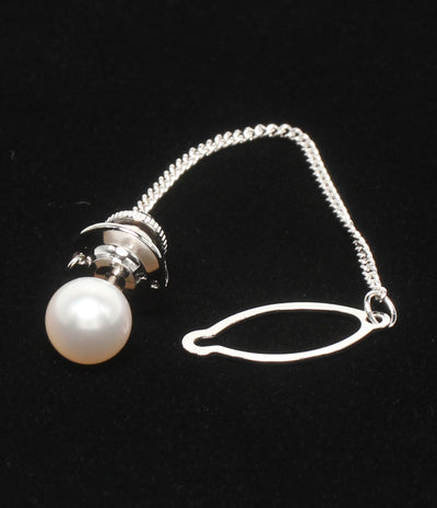 美品 MIKIMOTO タイピン K18 パール 8mm メンズ ミキモト