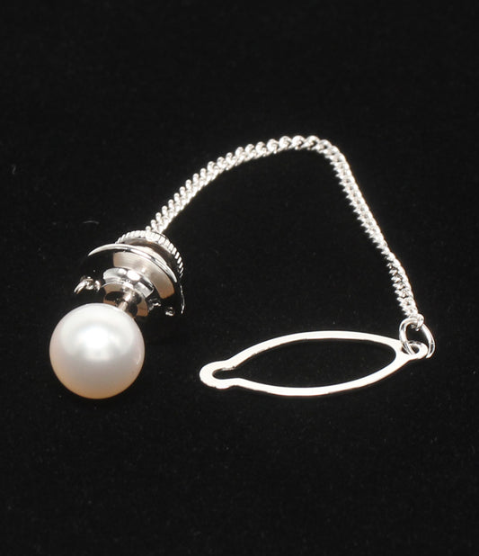 美品 MIKIMOTO タイピン K18 パール 8mm メンズ ミキモト