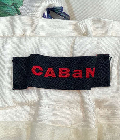 CABaN フラワーシルクツイル セミワイドパンツ レディース SIZE S キャバン