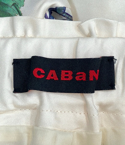 CABaN フラワーシルクツイル セミワイドパンツ レディース SIZE S キャバン