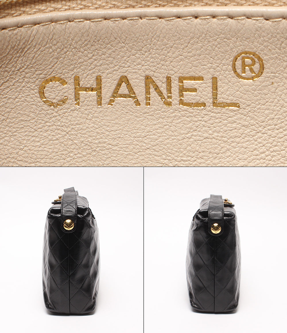 CHANEL ショルダーバッグ 肩掛け 斜め掛け ゴールド金具 2番台 マトラッセ レディース シャネル