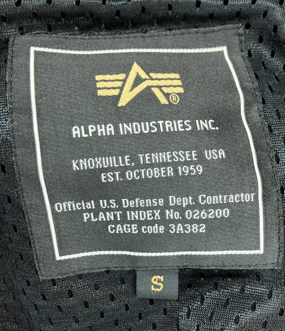 ALPHA レザージャケット フード付き PCU マウンテンパーカー メンズ SIZE S アルファ