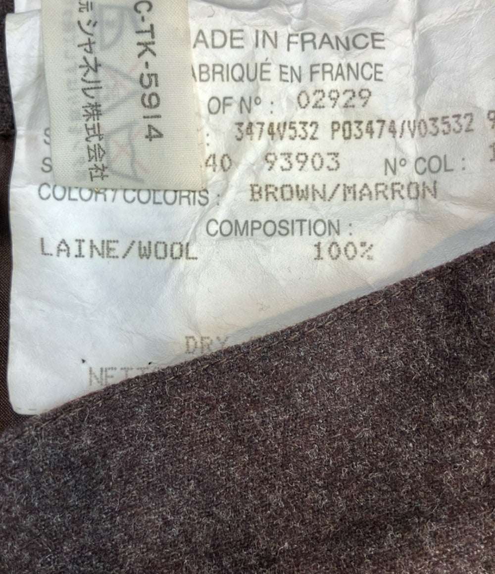 CHANEL ミニスカート ココマークボタン付き プリーツ ウール シルク100% C-TK-5914 レディース SIZE 40 (M) シャネル