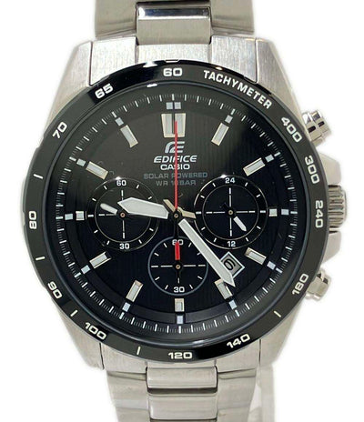 美品 CASIO 腕時計 エディフィス EDIFICE ソーラー ブラック EFR-518SBBJ メンズ カシオ