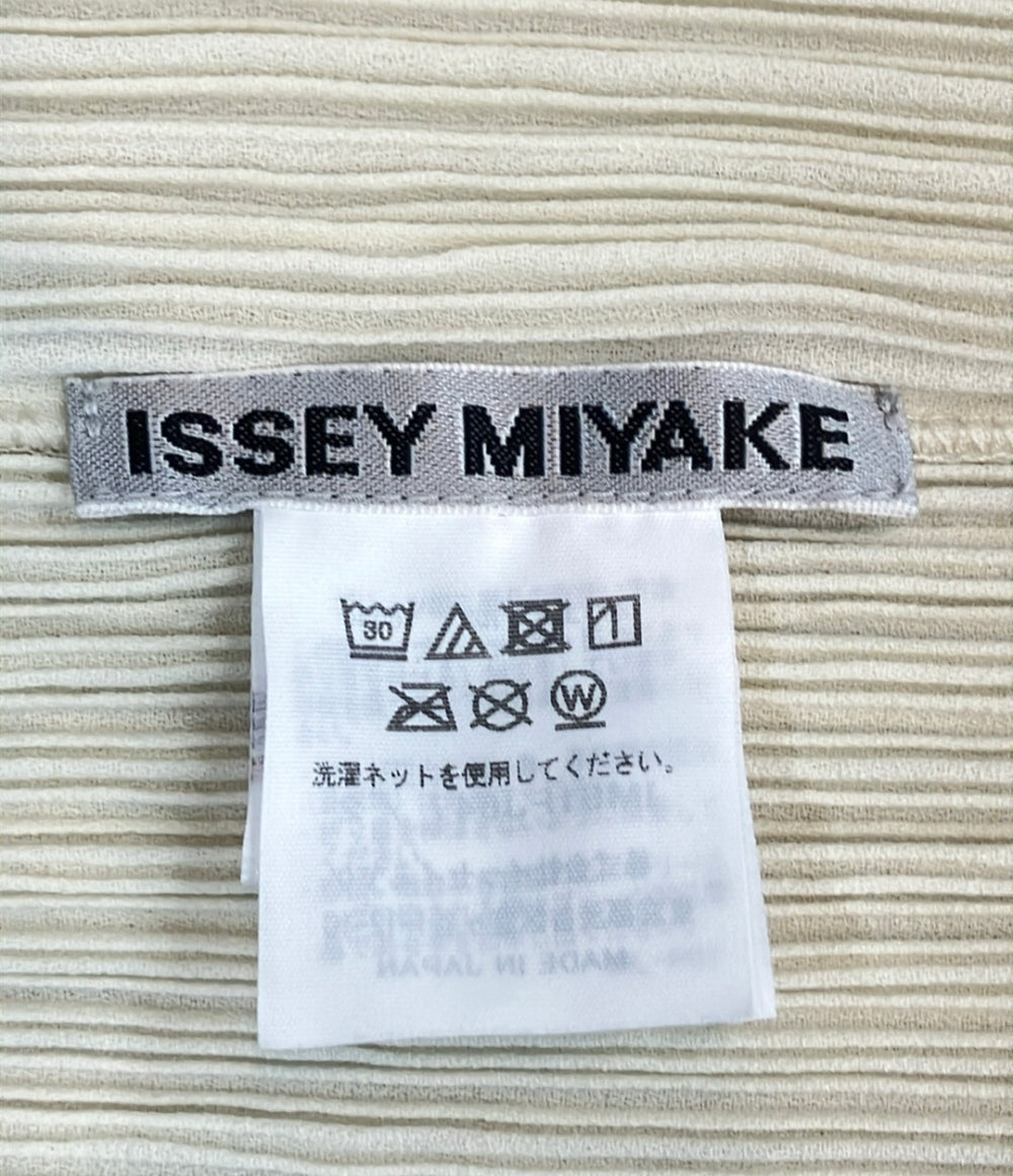 ISSEY MIYAKE 半袖シャツ ブラウス プリーツ HATCHING PLEATS IM61FJ647 レディース SIZE 2 (M) イッセイミヤケ