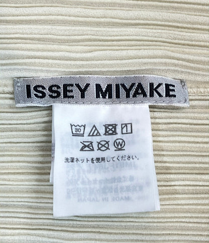 ISSEY MIYAKE 半袖シャツ ブラウス プリーツ HATCHING PLEATS IM61FJ647 レディース SIZE 2 (M) イッセイミヤケ