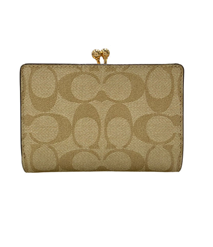 美品 COACH 二つ折り財布 シグネチャー C8724 レディース コーチ