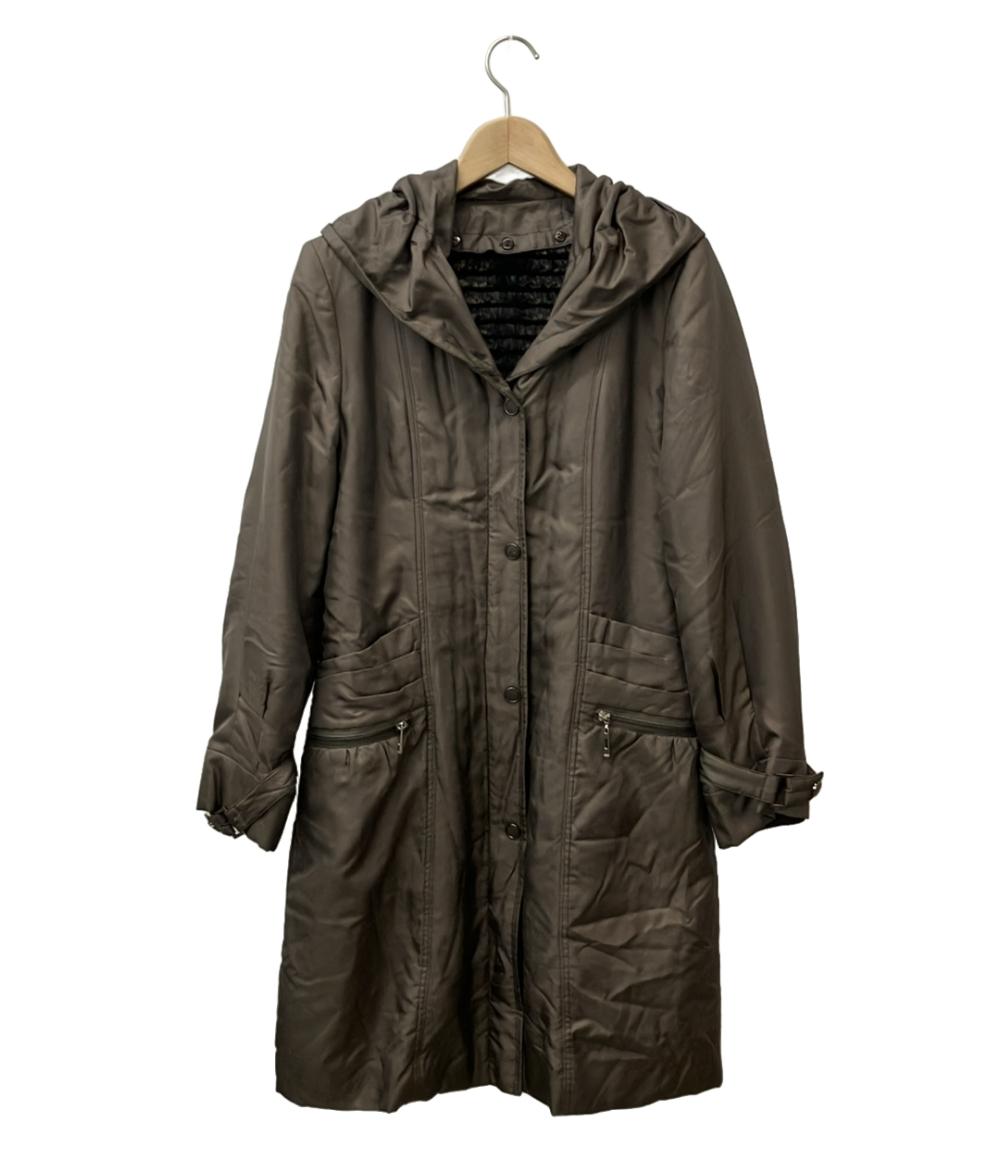 美品 岐阜毛被 ライナーファー トレンチコート レディース SIZE L