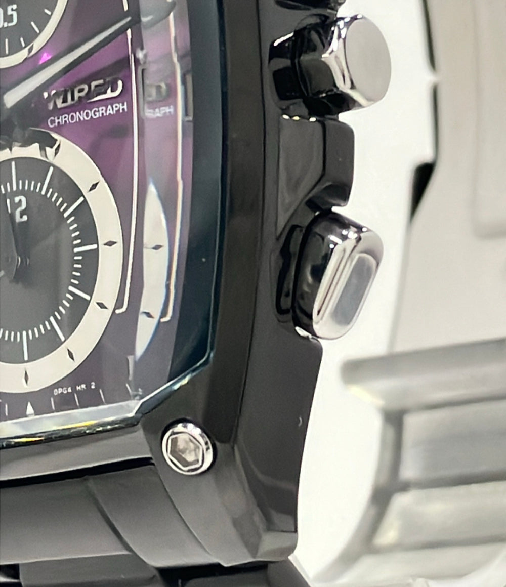 SEIKO 腕時計 WIRED ワイアード クオーツ パープル 7T92-0KW0 メンズ セイコー