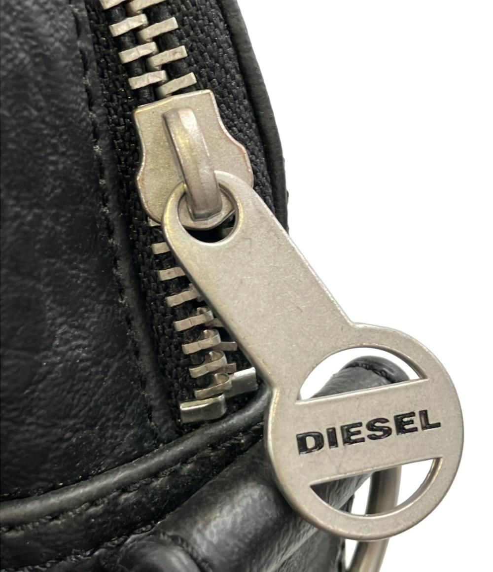 DIESEL ビジネスバッグ レザー メッシュ 2way ブラック 大容量 DIESEL 2WAY ビジネスバッグ ブリーフケース ショルダーバッグ 斜め