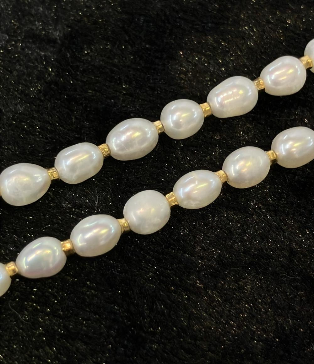 ネックレス 淡水パール 4.5-5.0mm  2点セット レディース