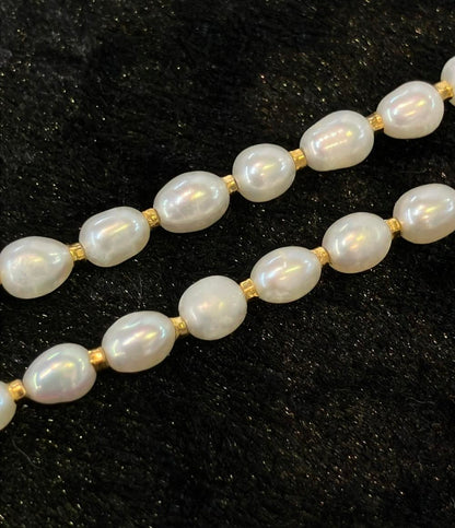 ネックレス 淡水パール 4.5-5.0mm  2点セット レディース