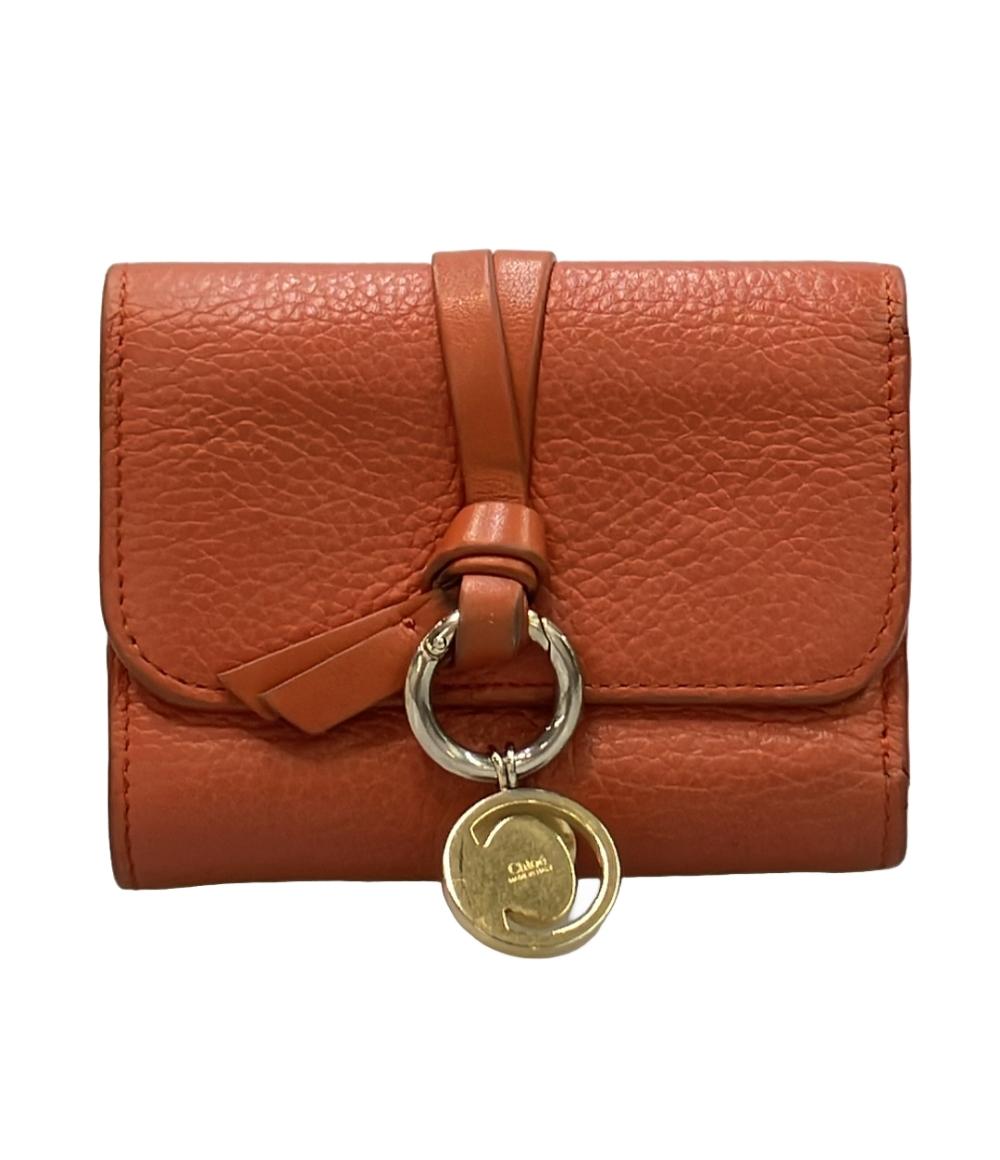 Chloe Wホック三つ折り財布 アルファベット スモール トリフォールド ウォレット レディース クロエ