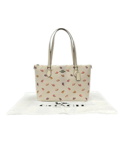 美品 COACH ショルダーバッグ 肩掛け Gallery Tote Bag Snail Print ギャラリー トートバッグ かたつむり CV268 レディース コーチ