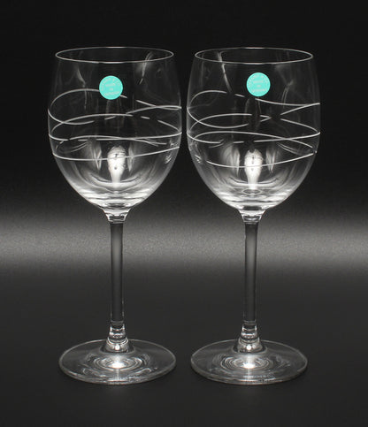 美品 Tiffany & Co. ワイングラス 2点セット ペア カデンツ ティファニー