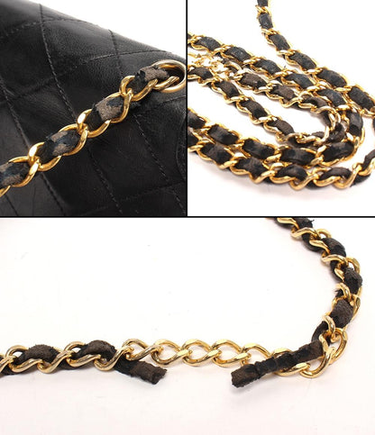 訳あり シャネル チェーンショルダーバッグ シングルチェーン ラムスキン ゴールド金具 肩掛け マトラッセ レディース CHANEL