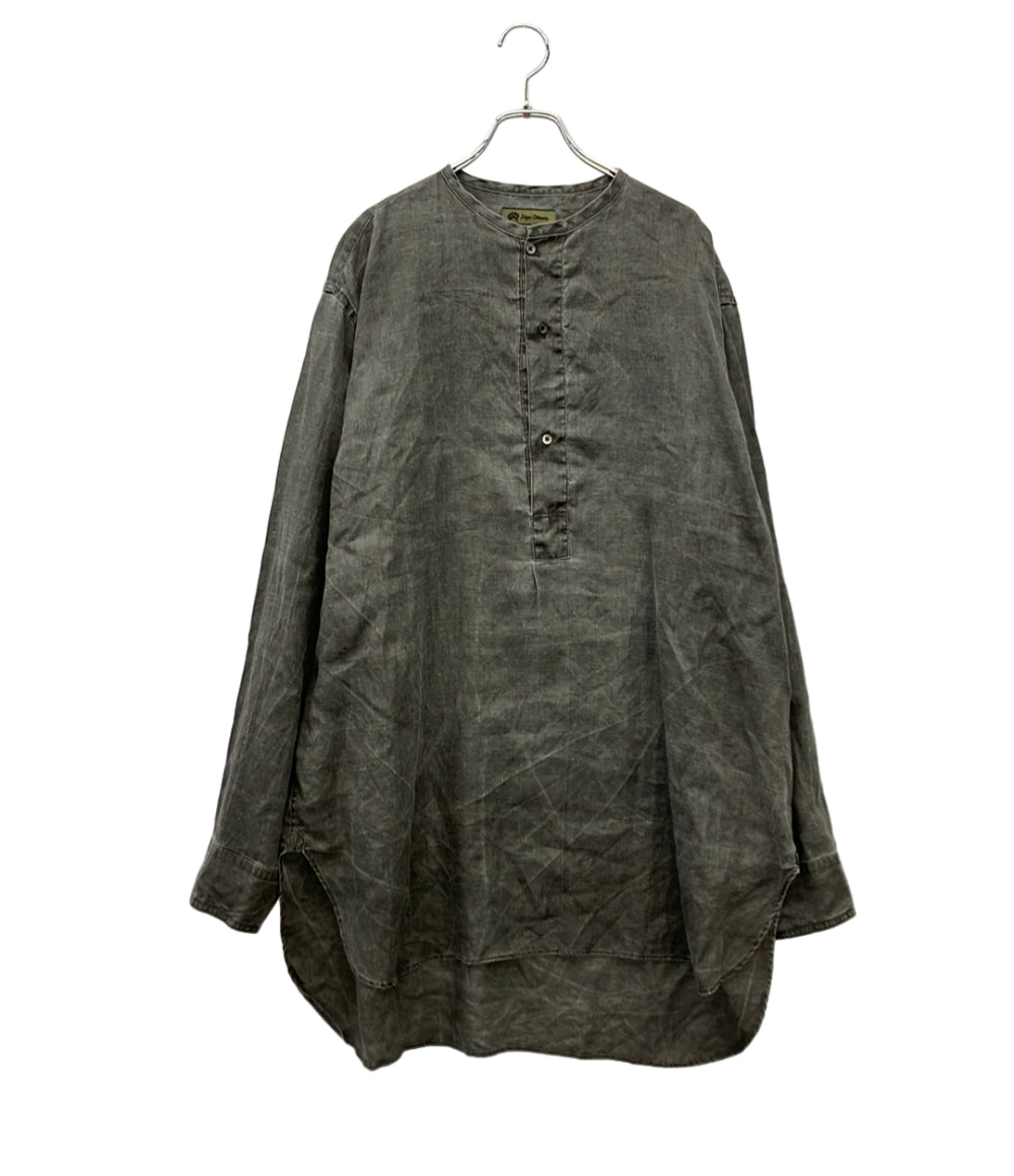 Nigel Cabourn ノーカラー長袖シャツ HENLEY SHIRT HEMP メンズ SIZE 52 (XL) ナイジェルケーボン