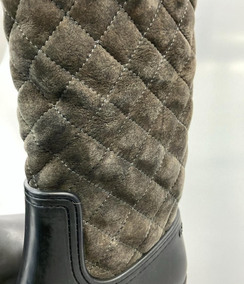 CHANEL ロングレインブーツ キルティング ココマーク レディース SIZE