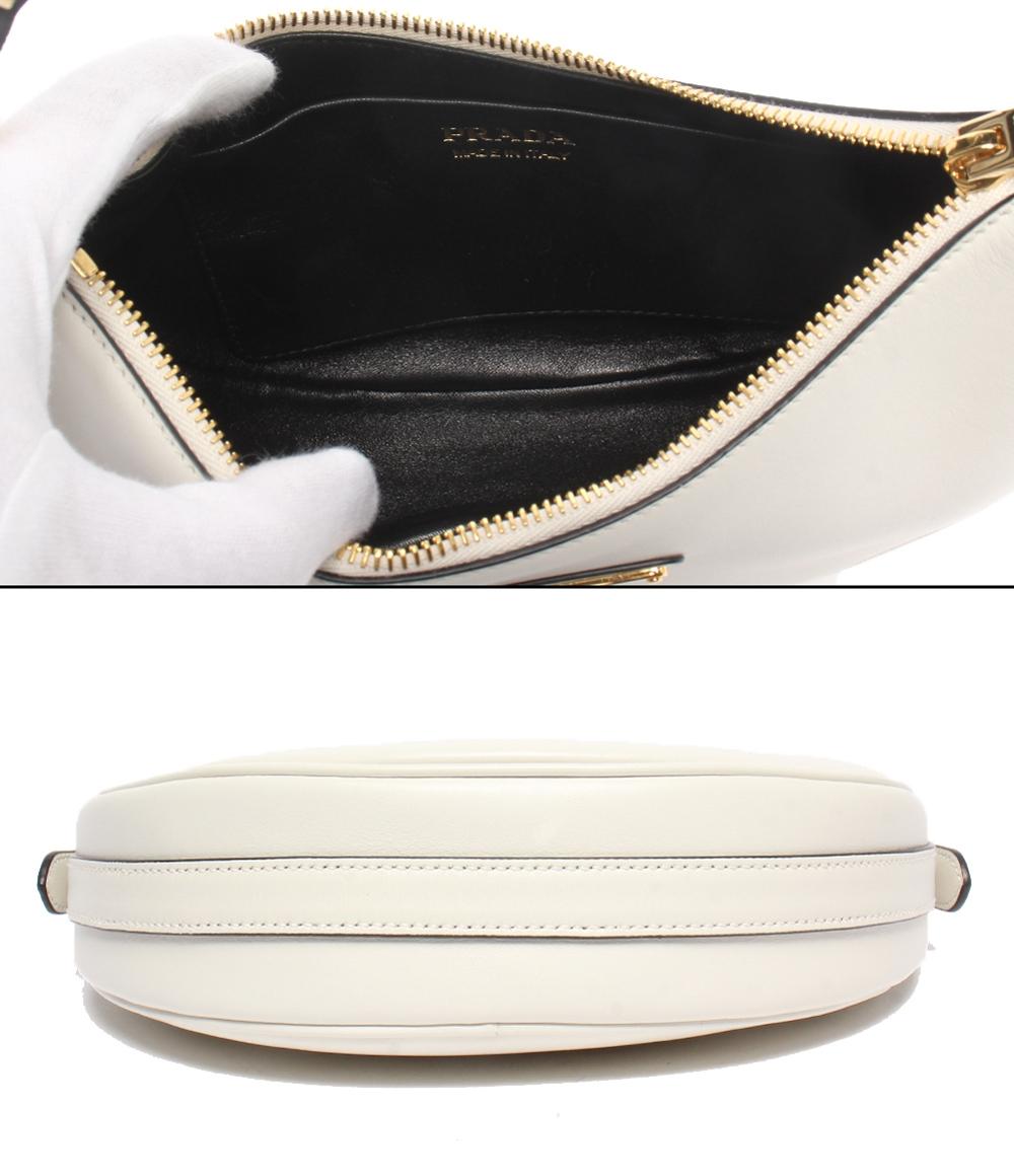 美品 PRADA 2WAYハンドバッグ ショルダーバッグ 肩掛け アーケ スモール レザー ショルダーバッグ 1BC194 レディース プラダ