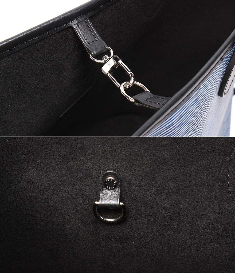 美品 LOUIS VUITTON トートバッグ 肩掛け ネヴァーフル MM エピ デニム M51053 レディース メンズ ルイ・ヴィトン