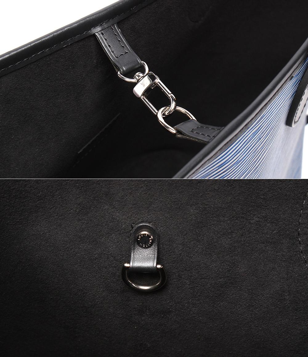 美品 LOUIS VUITTON トートバッグ 肩掛け ネヴァーフル MM エピ デニム M51053 レディース メンズ ルイ・ヴィトン