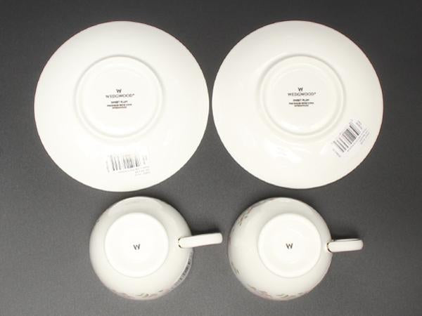美品 WEDGWOOD カップ＆ソーサー 2客セット ペア スウィートプラム ウエッジウッド