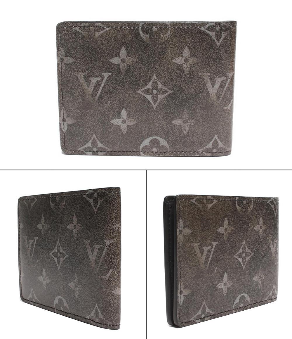 ルイヴィトン 二つ折り財布 ポルトフォイユ スレンダー ブラッシュド モノグラム カウハイドレザー M11708 メンズ LOUIS VUITTON