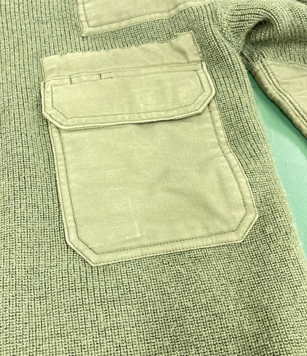 リソウ 切り替えニットセーター メンズ ReSew