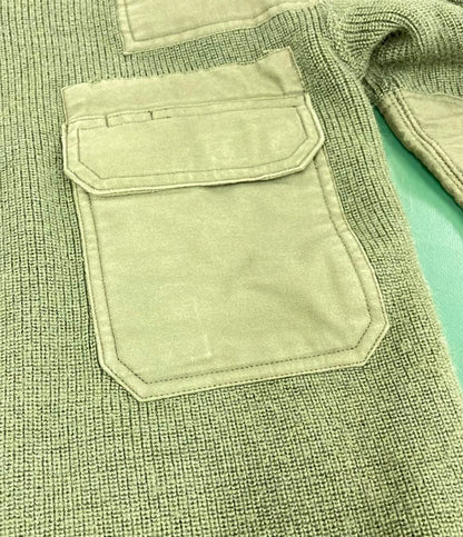 リソウ 切り替えニットセーター メンズ ReSew