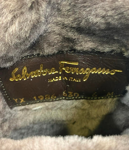 Salvatore Ferragamo ムートンブーツ レディース SIZE 6 M サルヴァトーレフェラガモ