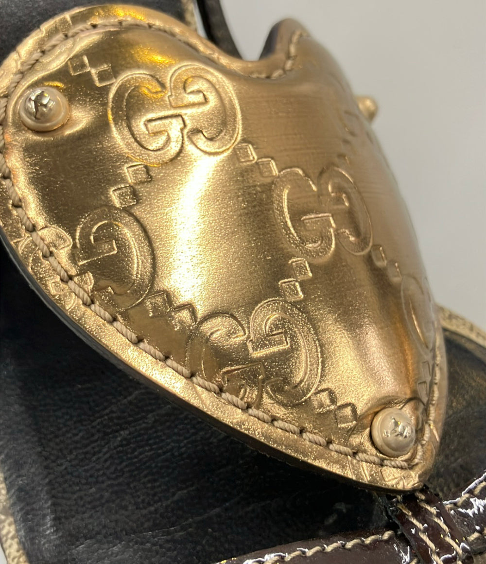 GUCCI サンダル GGキャンバス ハート レディース SIZE 36 1/2 C (23.5cm) グッチ
