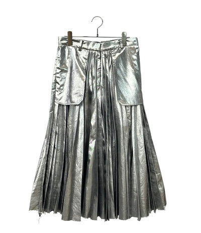 Sacai メタリックシルバー プリーツスカート 21-05563 レディース SIZE 2 (M) サカイ