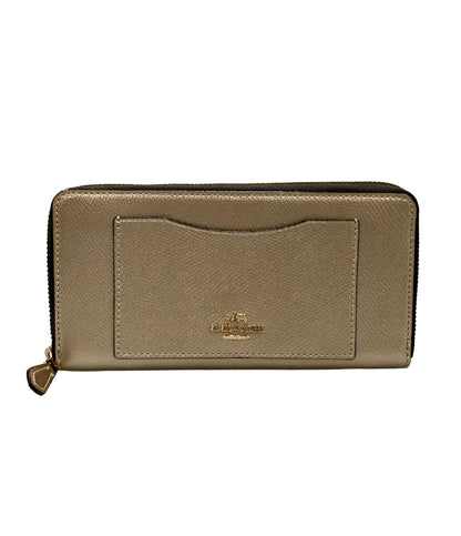 美品 COACH ラウンドファスナー長財布 F21068 レディース コーチ