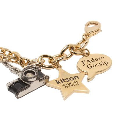 キットソン ブレスレット 2連 チャーム カメラモチーフ レディース kitson