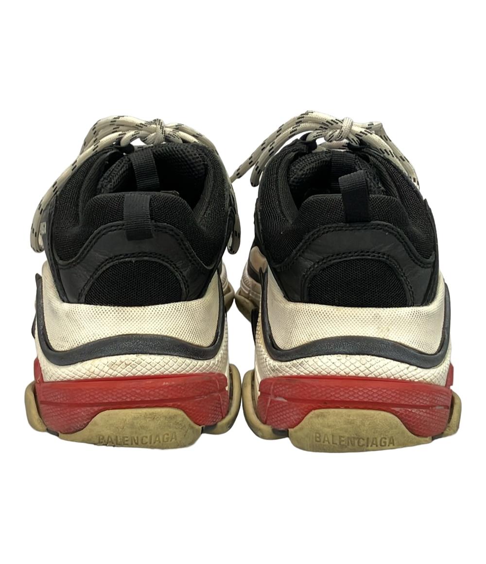 極美品】バレンシアガ トリプル S スニーカー 厚底 メンズ レザー 灰色