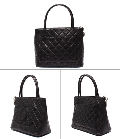 CHANEL ハンドバッグ トートバッグ マトラッセ キャビアスキン 復刻トート ココマーク シルバー金具 6番台 A01804 レディース シャネル