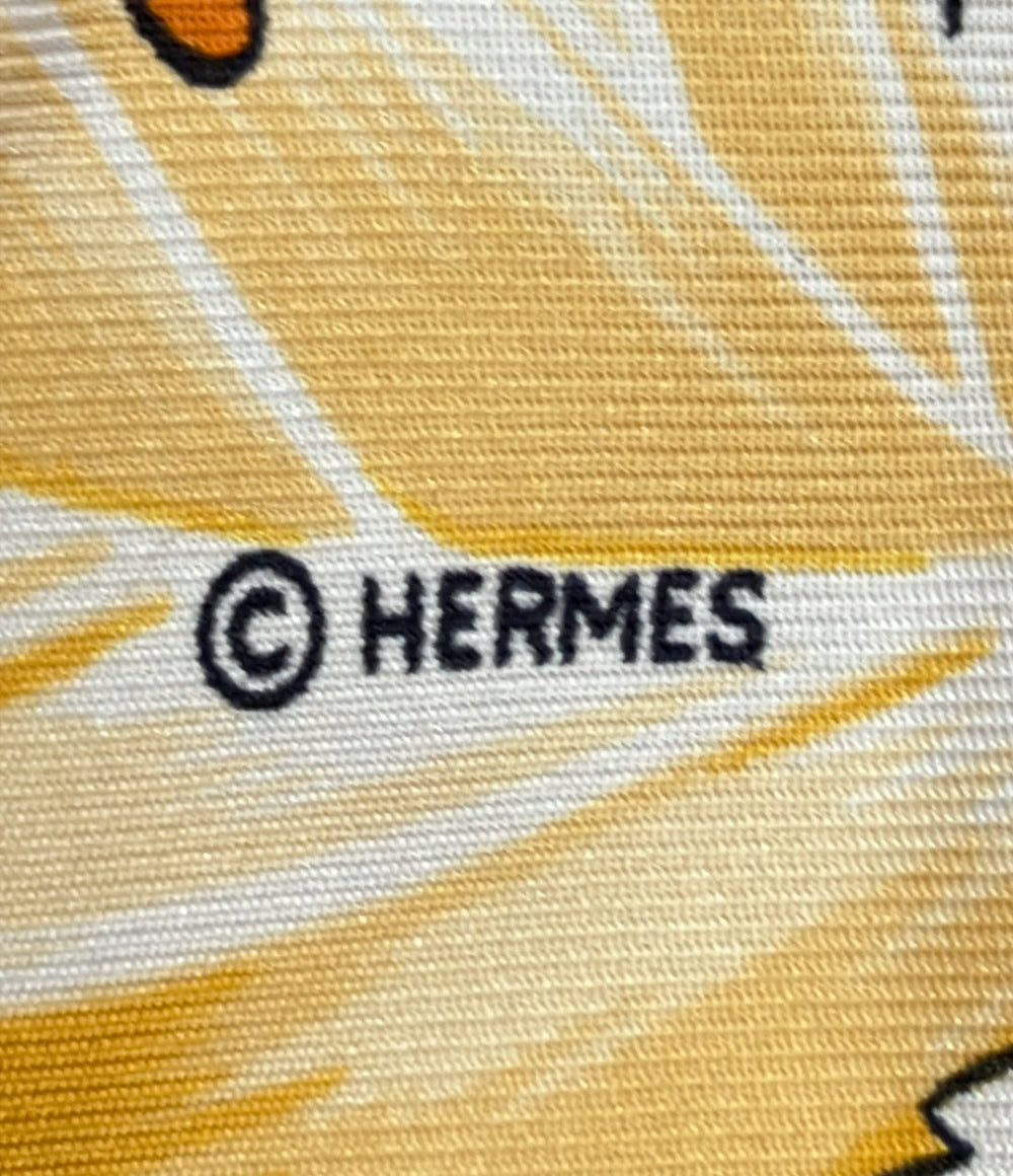 美品 HERMES マフラー シルク100% アンゴラ100% レディース エルメス
