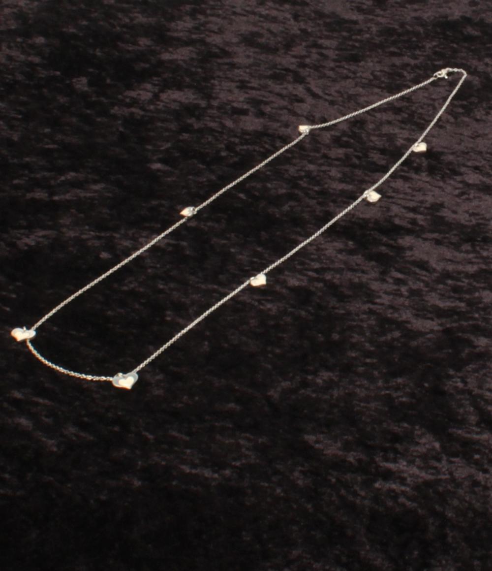 STAR JEWELRY ロングネックレス SV925 ハートモチーフ ステーション レディース スタージュエリー