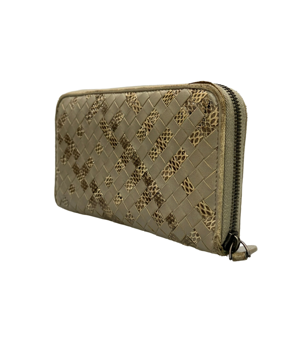 BOTTEGA VENETA ラウンドファスナー長財布 イントレチャート レディース ボッテガ・ヴェネタ