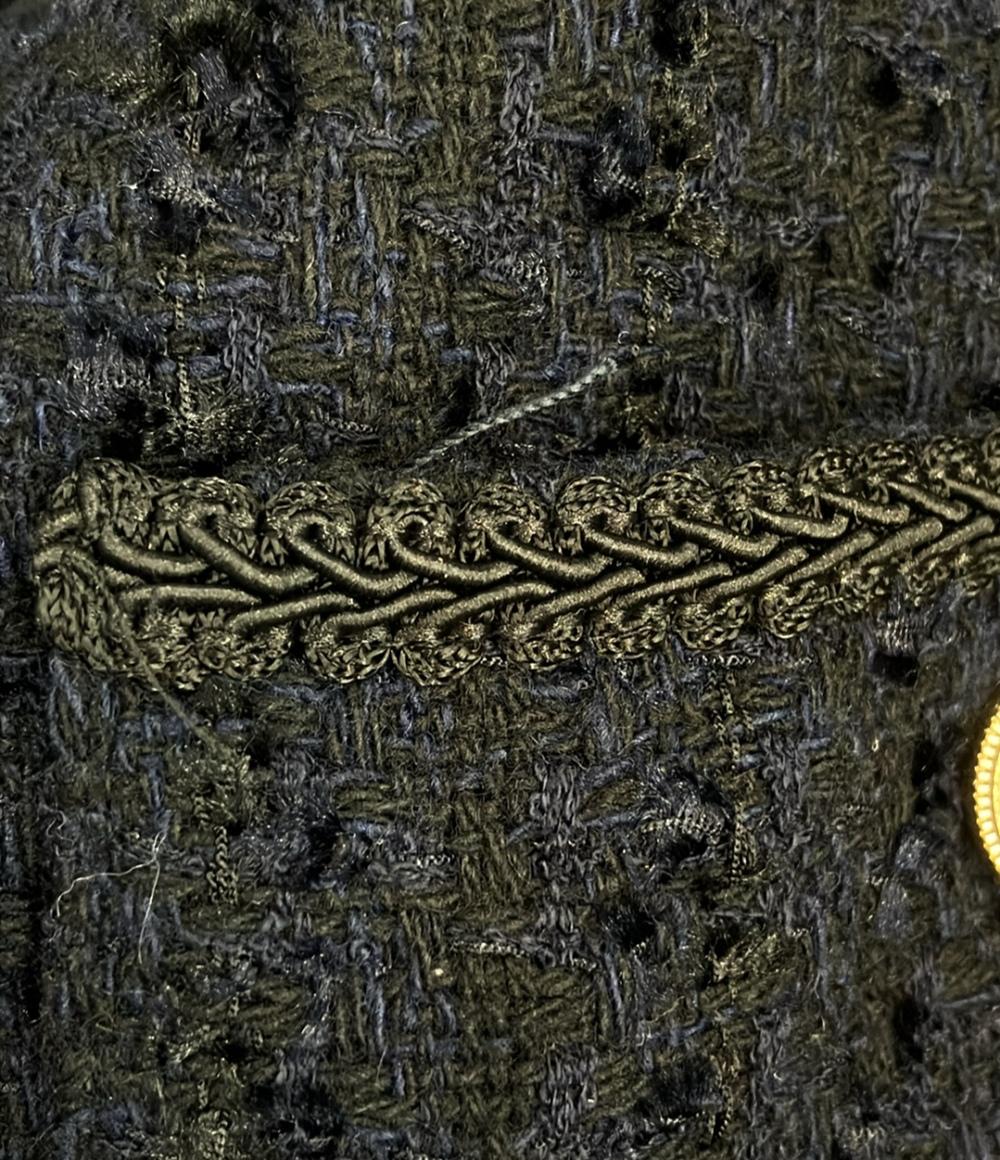 anuans ノーカラージャケット パッチポケット ツイード 1523501346 レディース SIZE F (M) アニュアンス