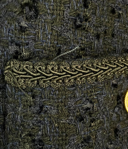 anuans ノーカラージャケット パッチポケット ツイード 1523501346 レディース SIZE F (M) アニュアンス