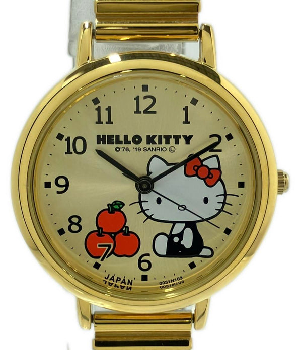 美品 サンリオ 腕時計 ハローキティ HELLO KITTY クオーツ ゴールド